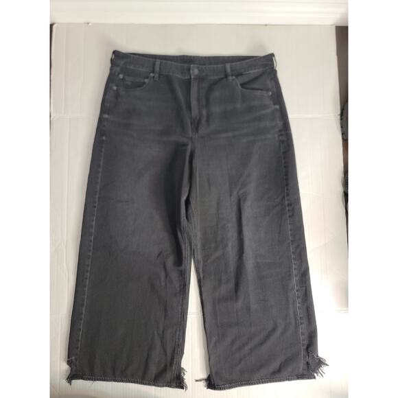 AMERICAN EAGLE Jeans Sz 20 Baggy Wide Leg Ankle Super High Rise Strigid Drapey - Picture 3 of 14